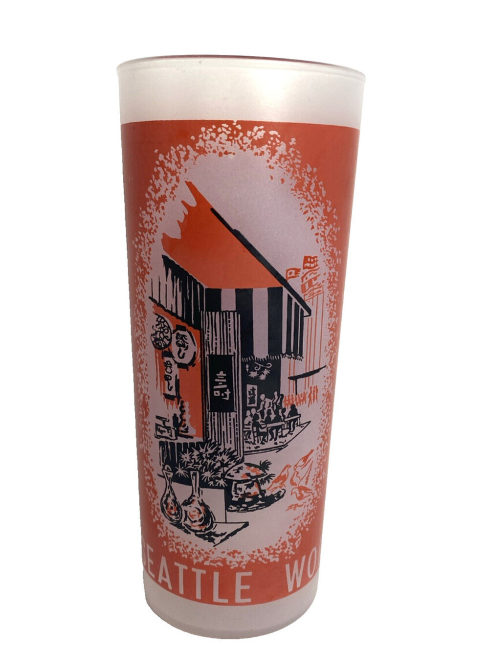 1962 Vintage Seattle World Fair Collectable Highball Glass Boulevards of World